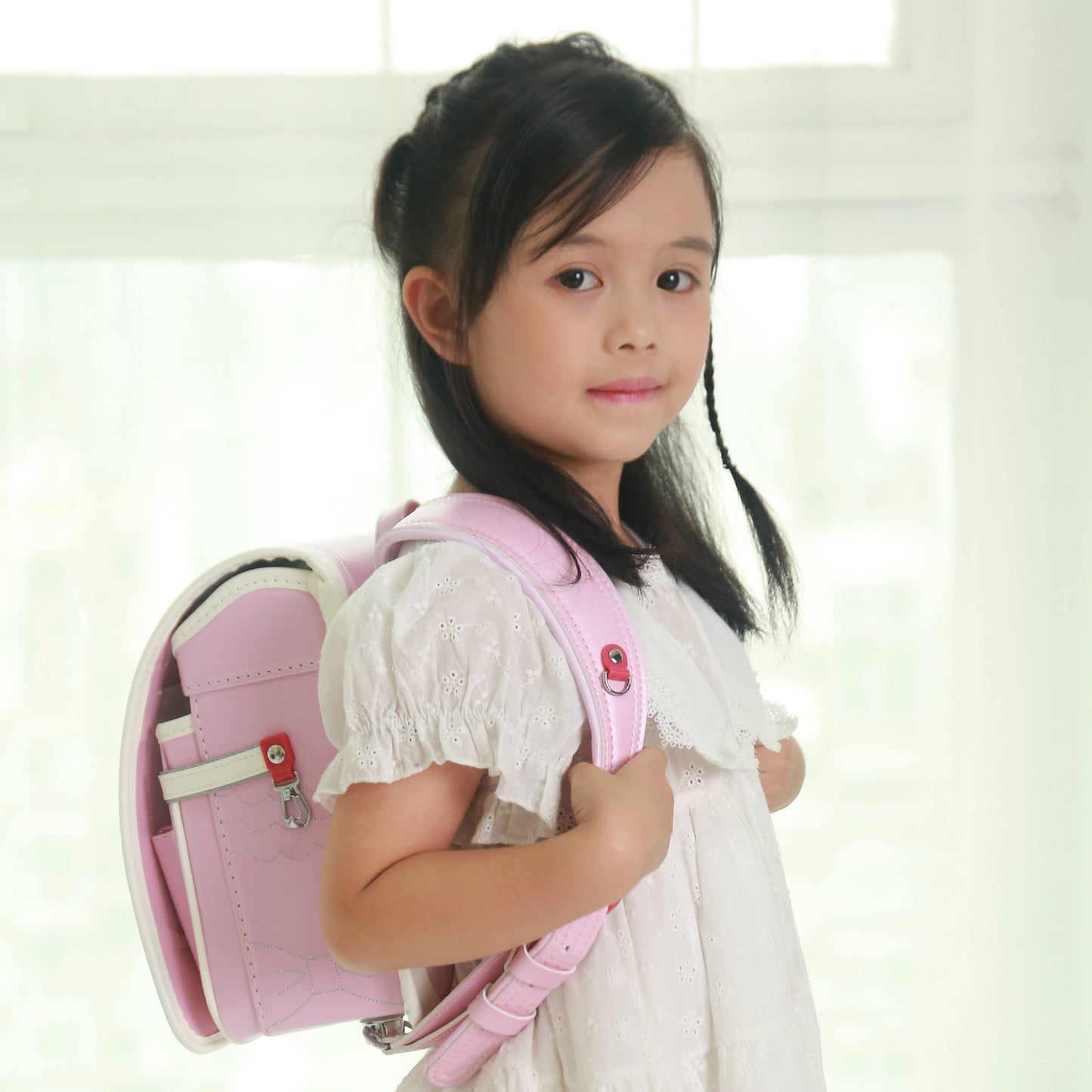 【Coulomb・クーロン】-ちびっこランドセル-リュック-幼稚園バッグ-通園-高級人工皮革-本物ランドセル-構造 A5サイズ -市販幼稚園弁当箱対応-超軽量-精美豪華-女の子-[BL.RS.2003].